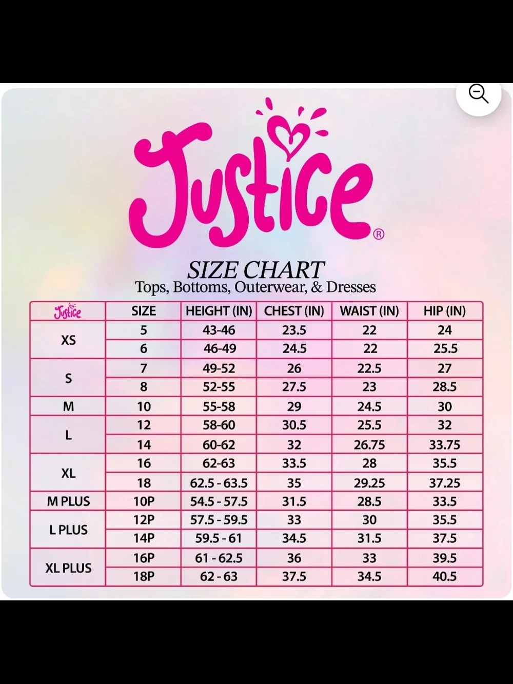 Justice nwt girls