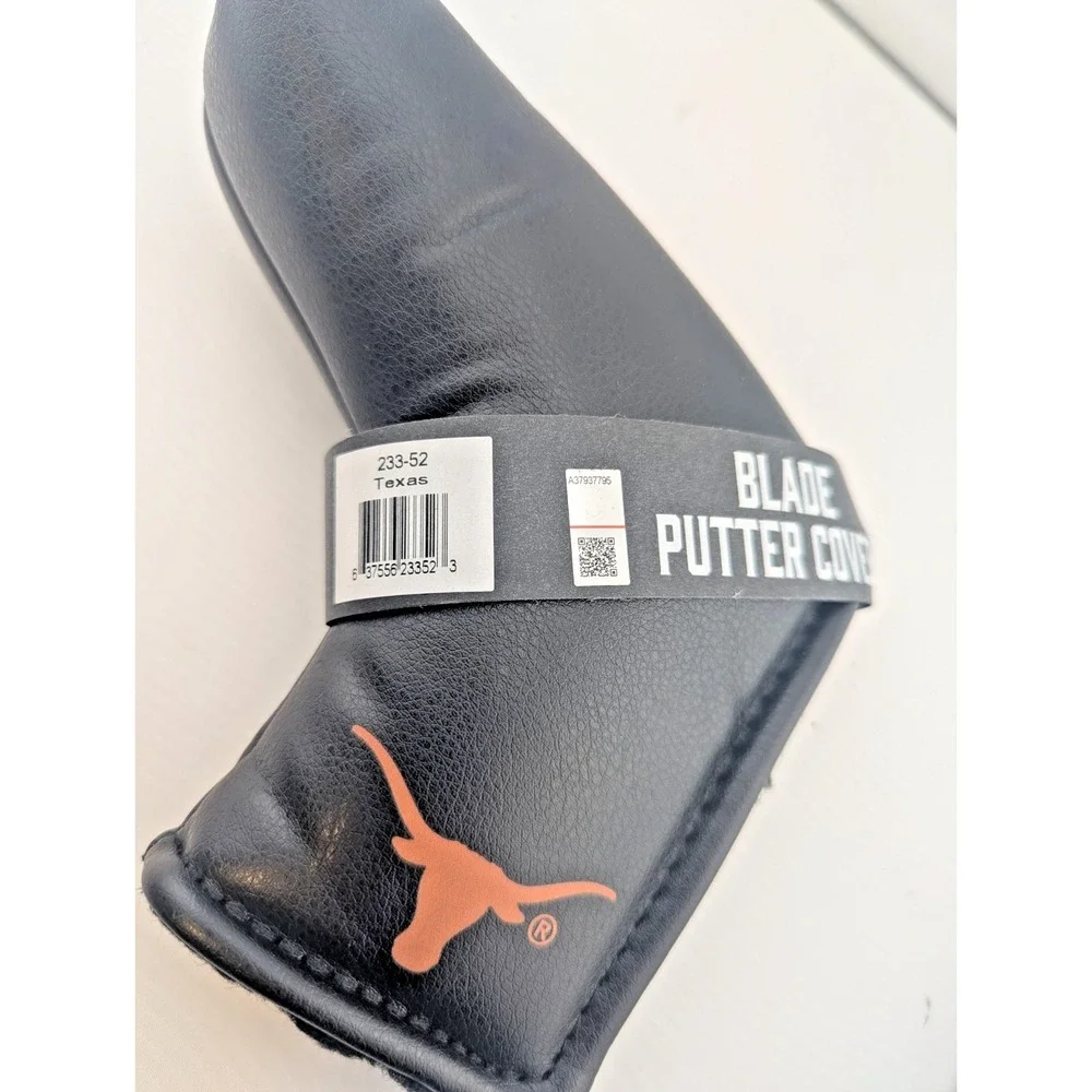 NCAA Texas Longhorns BLACK Golf Magnetic Blade Putter Cover 233-52