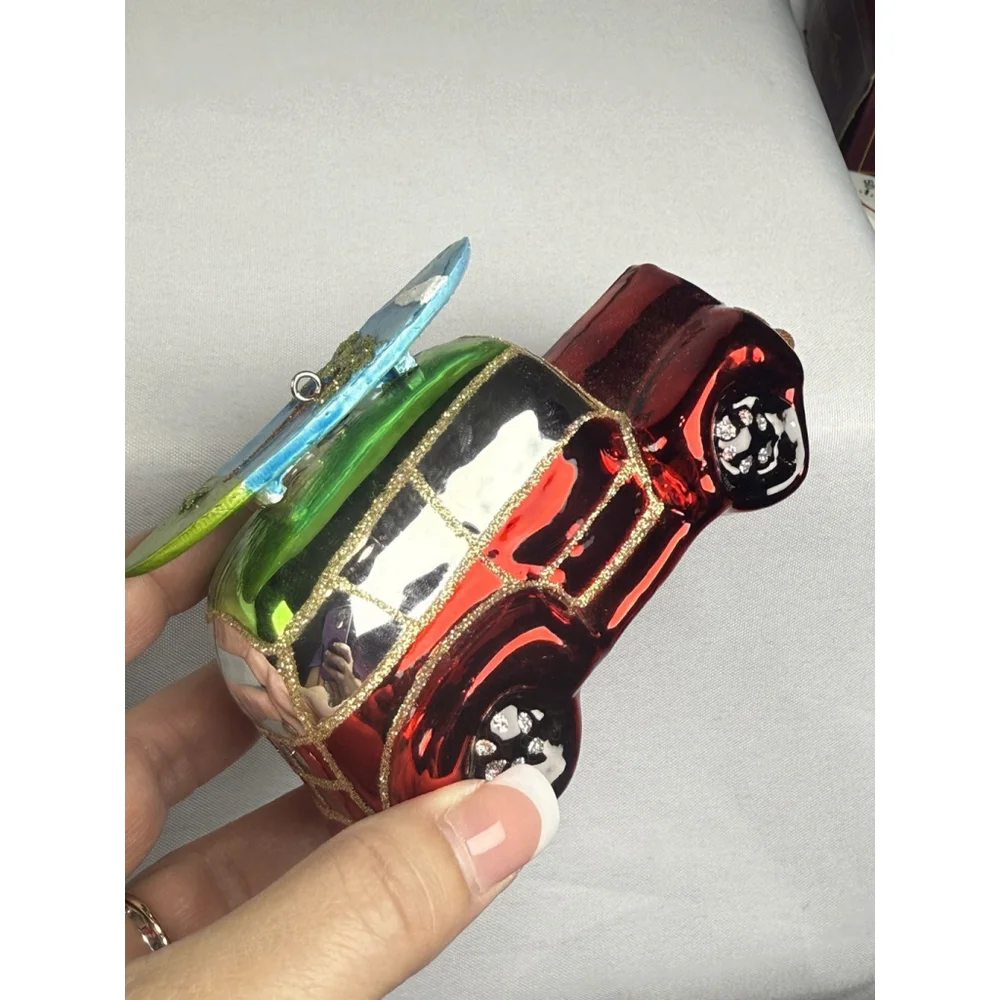 Mercury Glass? Station Wagon Automobile Car Christmas Ornament Surfboard Holiday