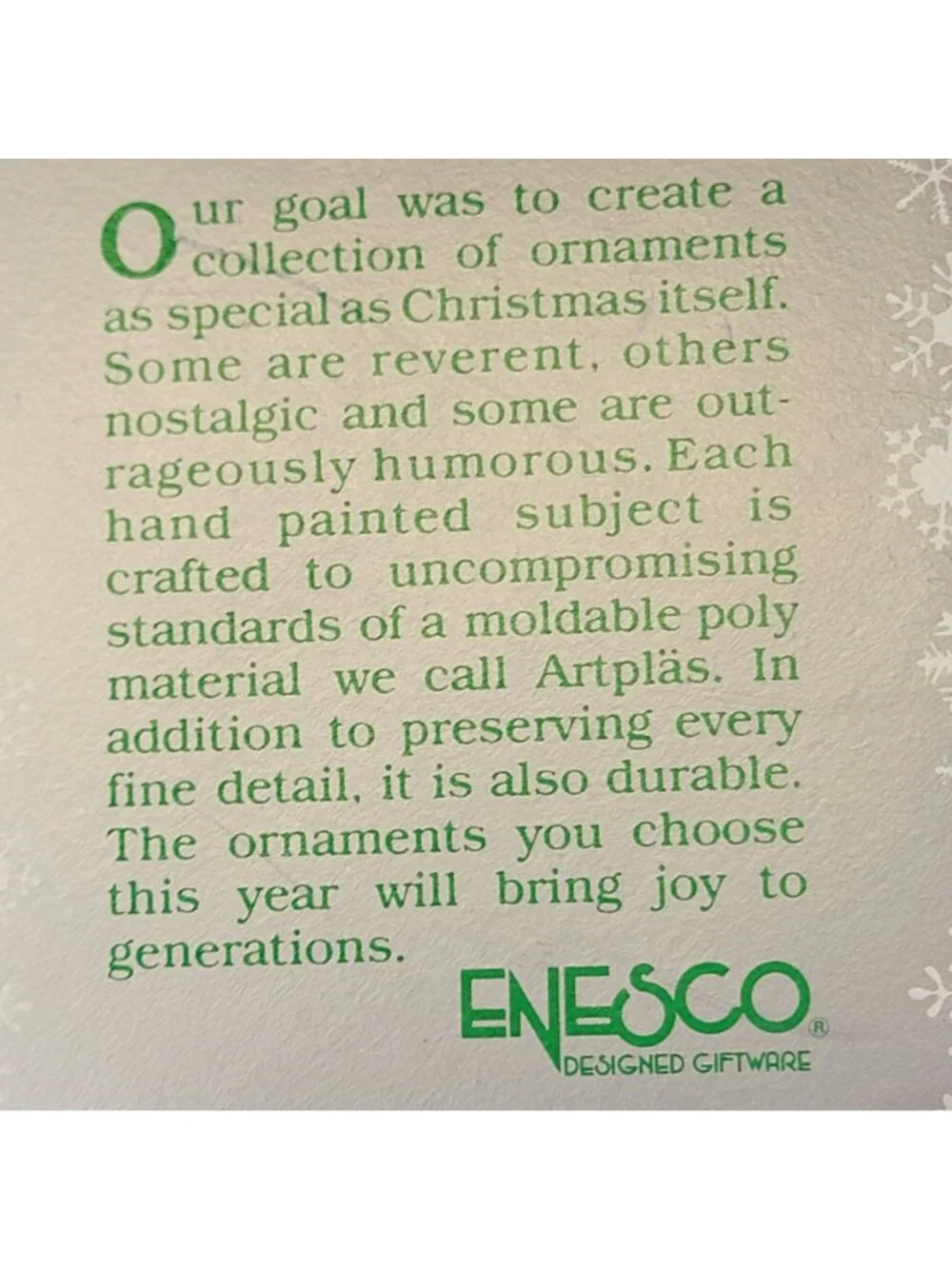Enesco Vintage 1987 Christmas Tree Ornament Hanging Teddy Suspenders Box 80s Dec