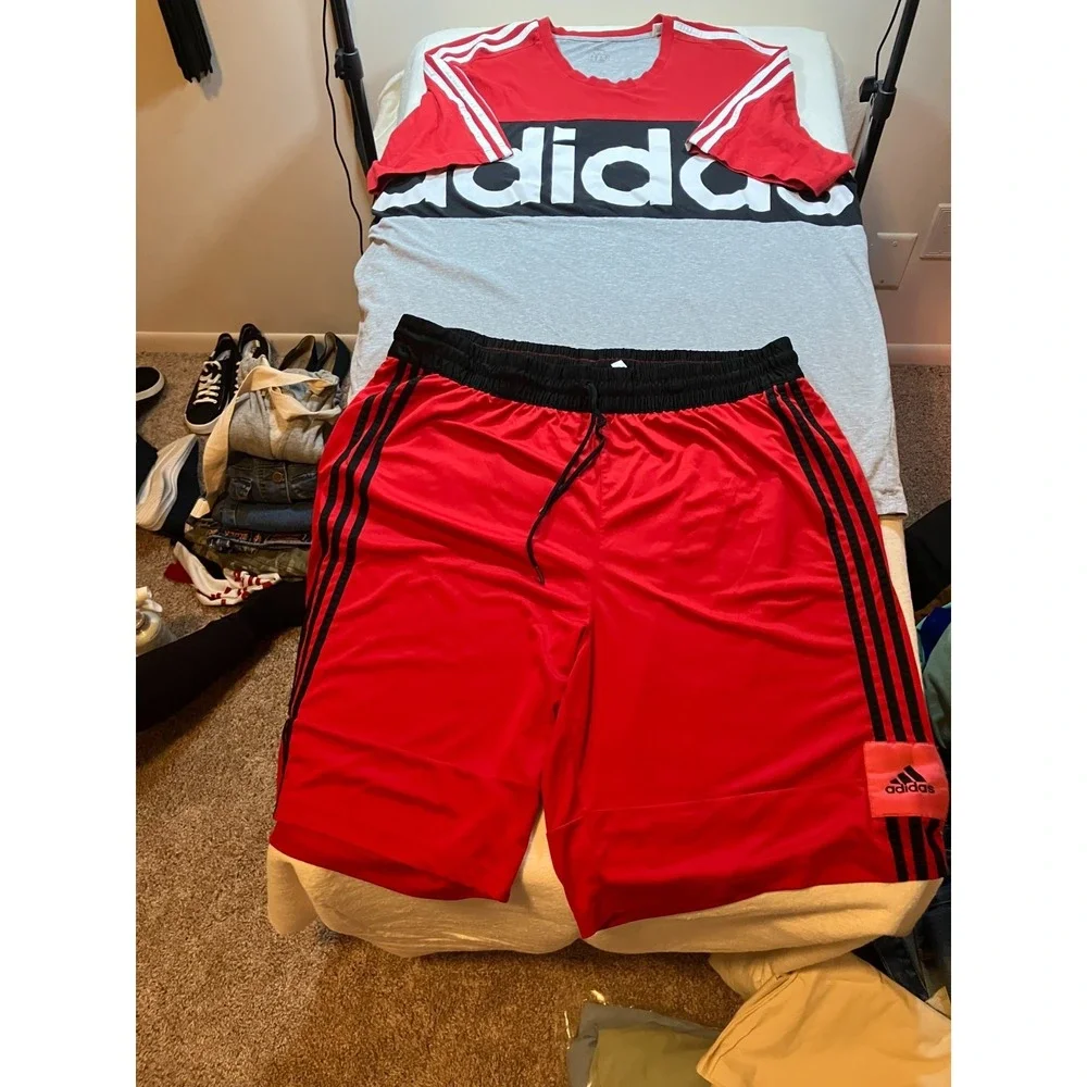 Mens Adidas Shirt(3XLTall) and Short(2XLTall) Set