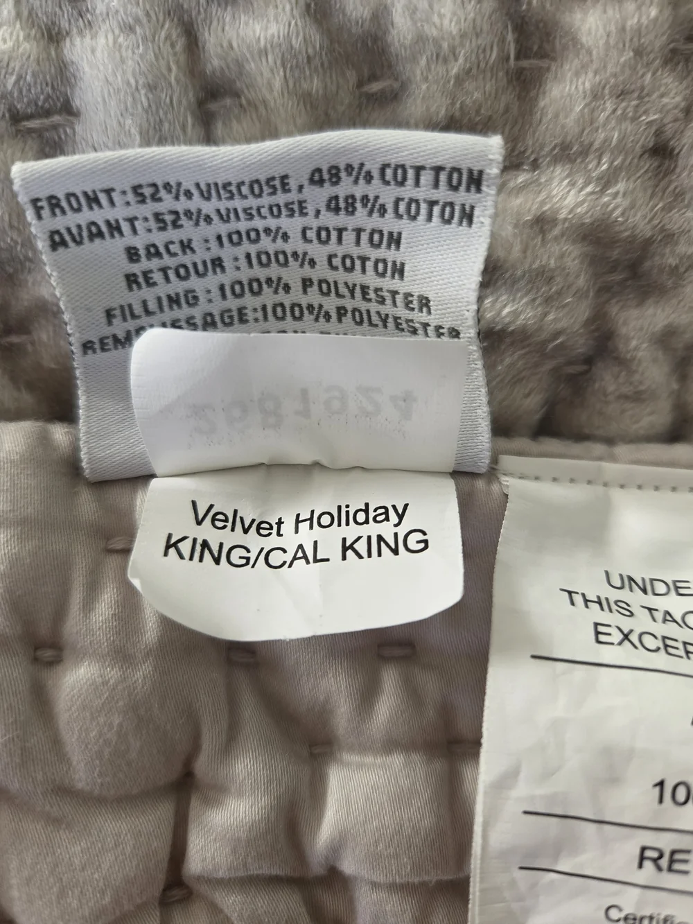 Restoration Hardware Cal King Holiday Pick Stitch Sateen Velvet Bedding Quilt