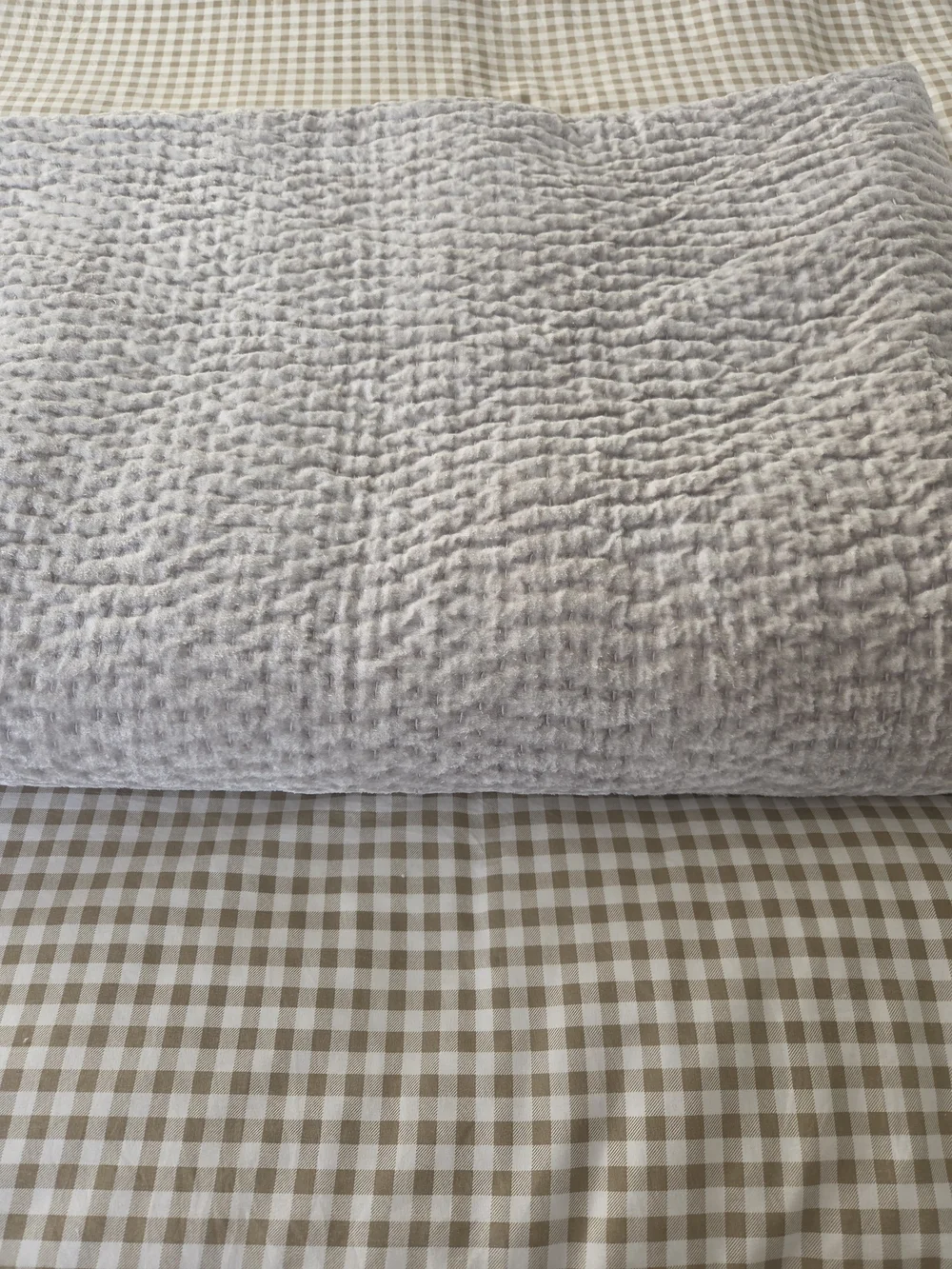 Restoration Hardware Cal King Holiday Pick Stitch Sateen Velvet Bedding Quilt