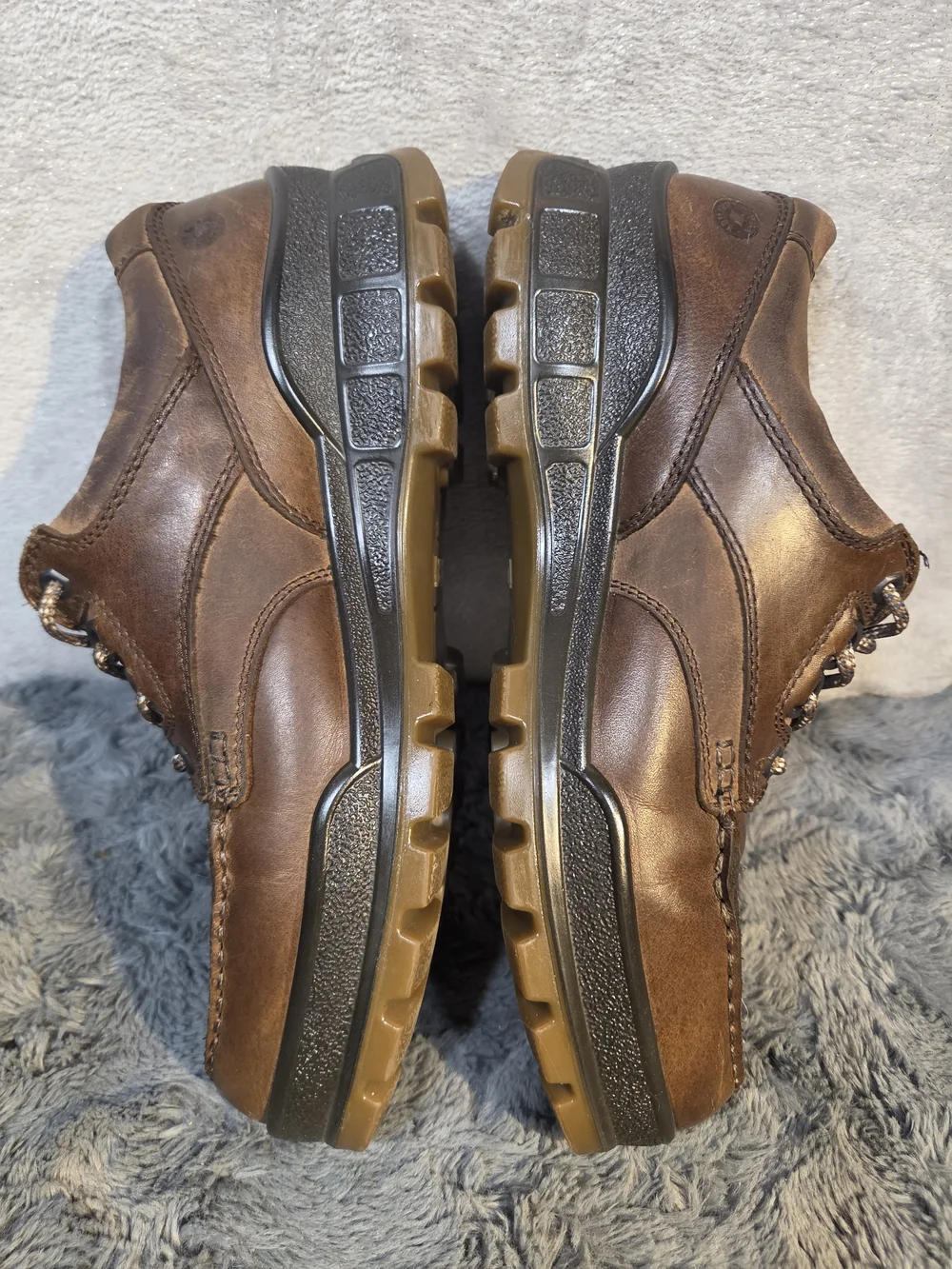 Ecco Men's Brown Leather Boat Shoes with Lug Sole