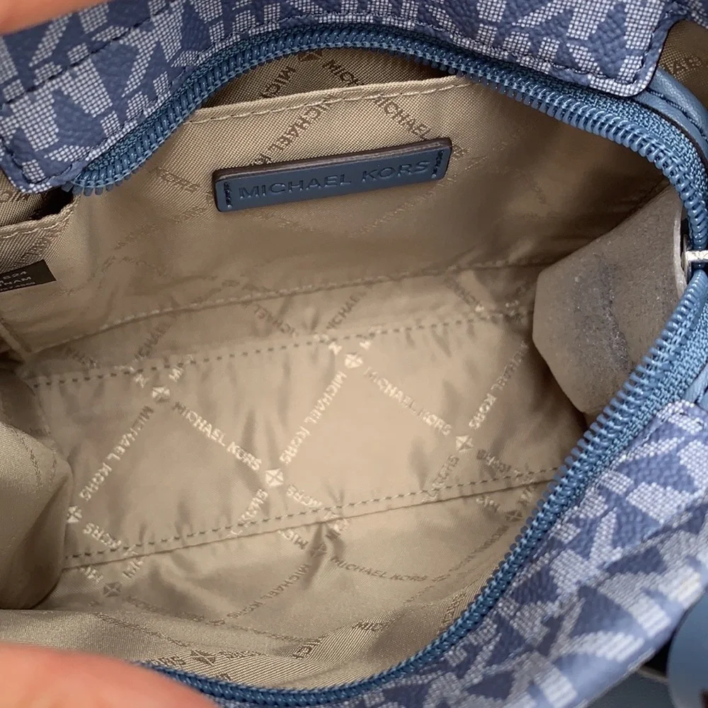 Michael Kors Mirella Extra-Small Ombré Logo Crossbody XBODY ShopperBag Denim NWT