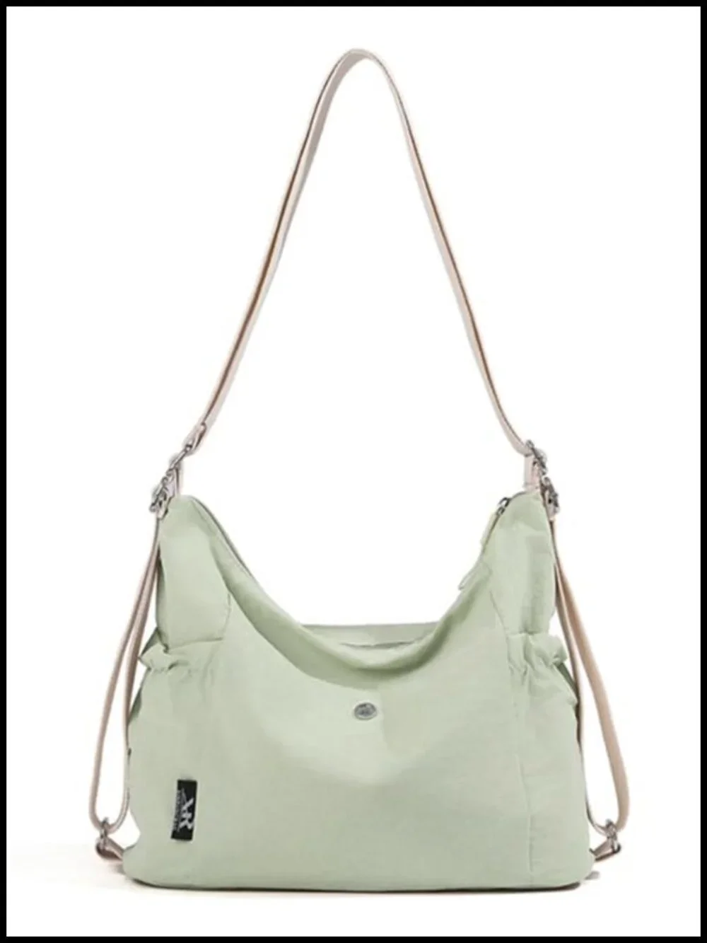 Convertible Nylon Tote Backpack Crossbody Bag Hobo Purse Work Travel
