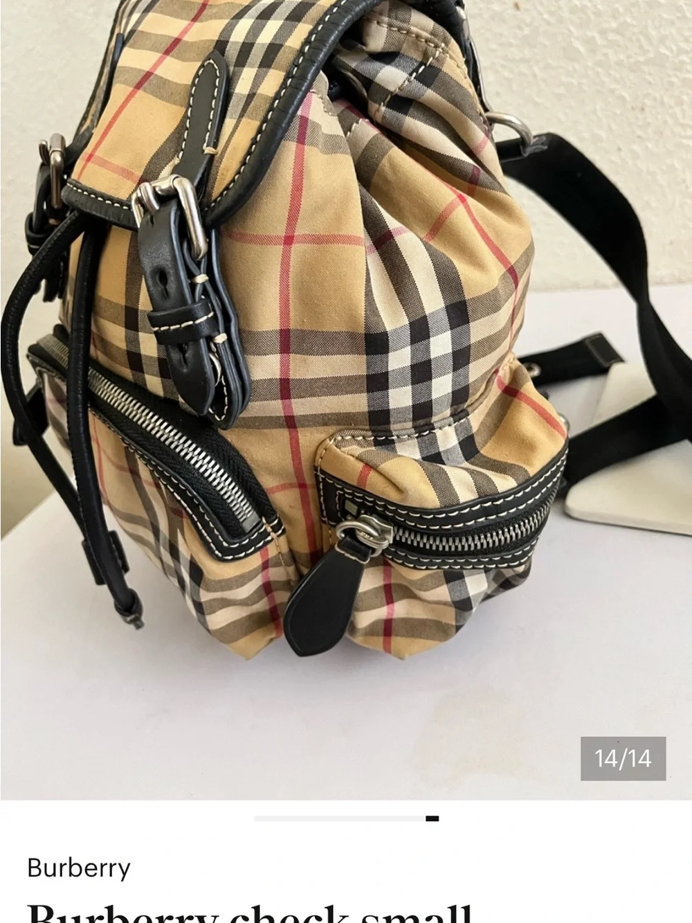 Burberry check handle