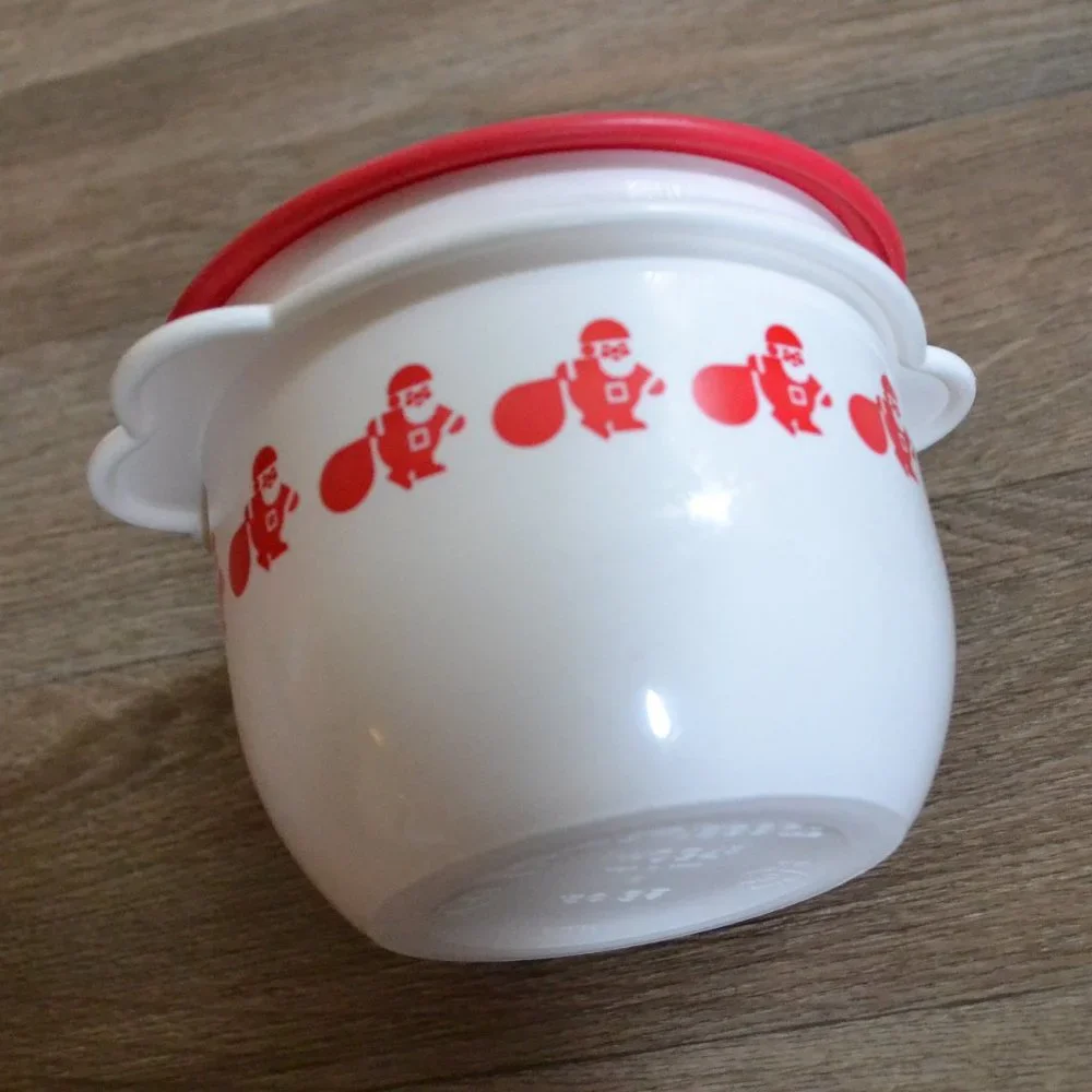 Tupperware red santa