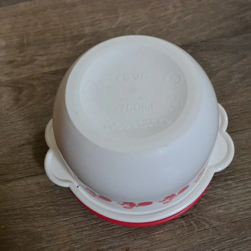 Tupperware red santa