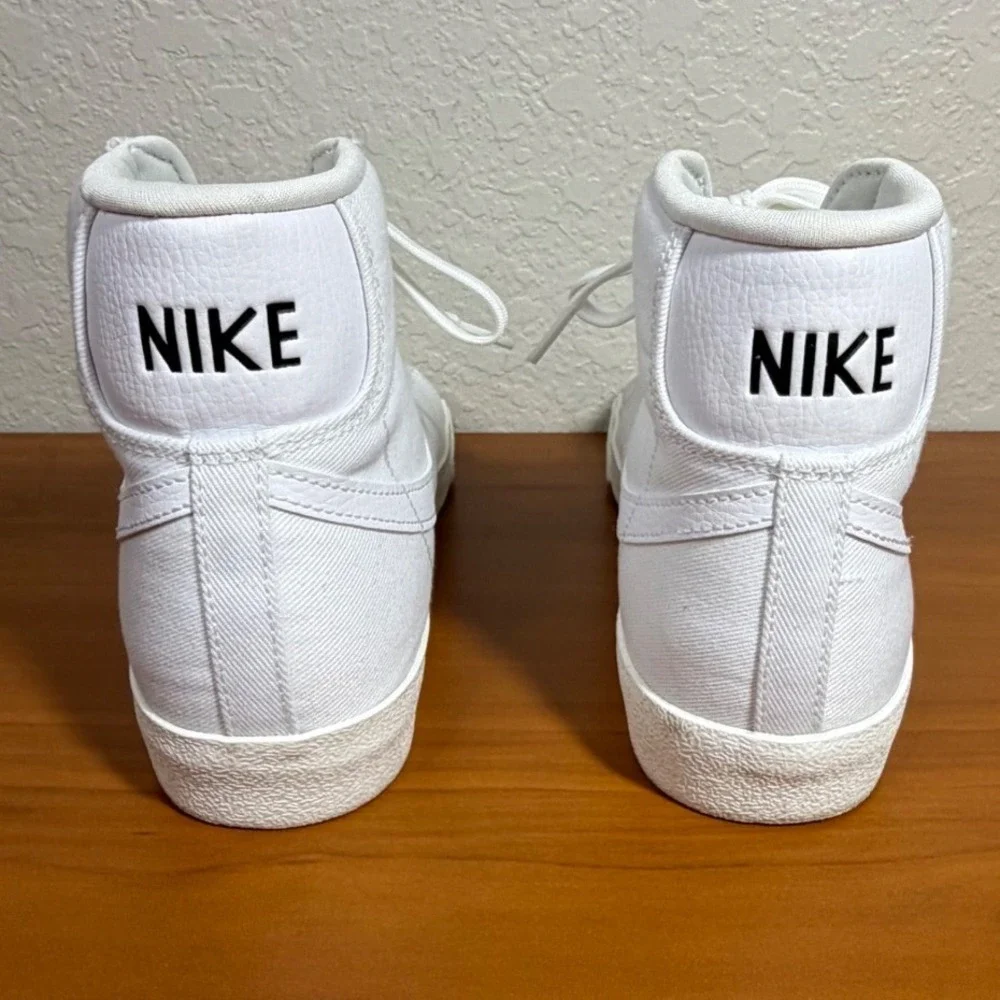 Nike Blazer Mid 77 Canvas White High Top Sneakers DX5550-100 Mens 9.5