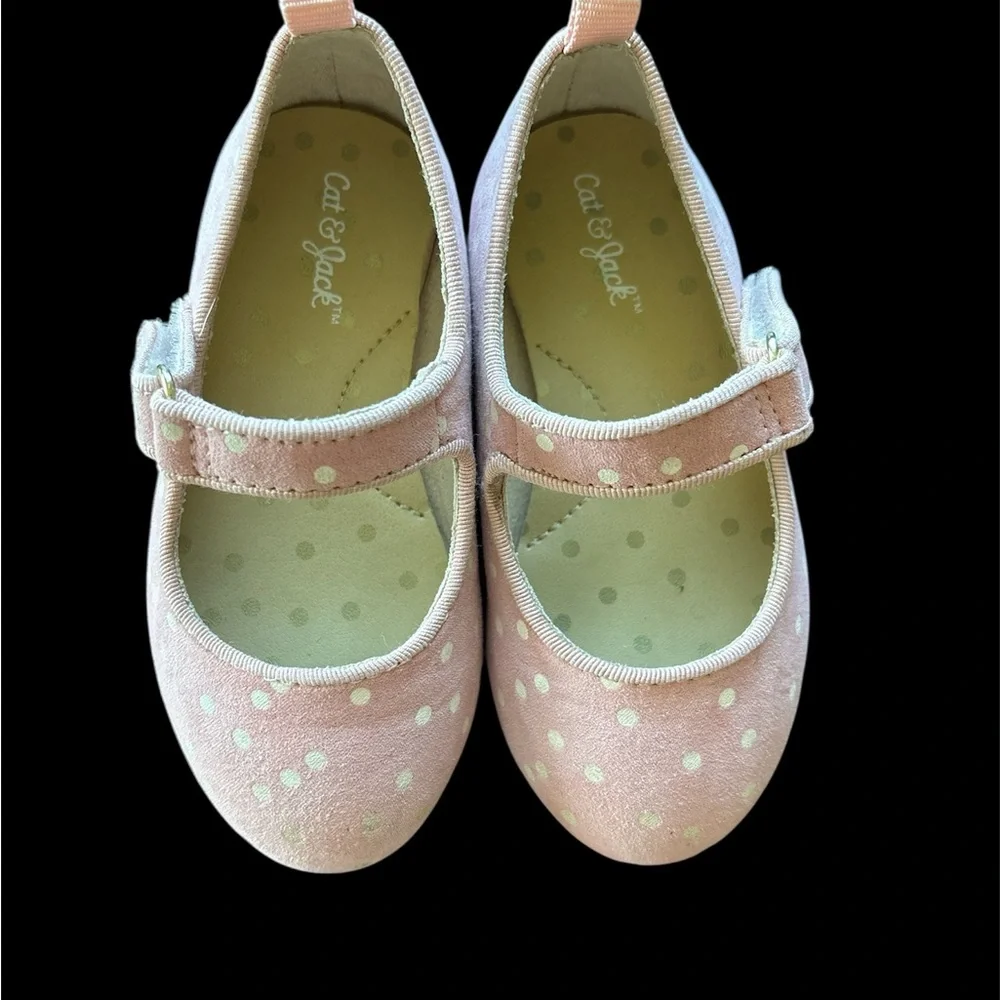 🌞Chic Pink Polka Dot Kids Dress Shoes