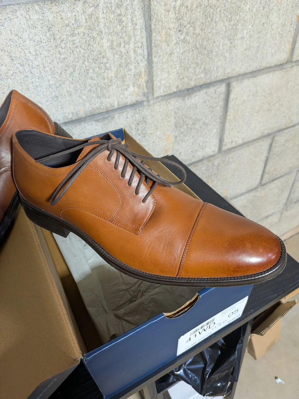 Cole Haan Men's Cap-Toe Oxford Leather Dress Shoe - Tan