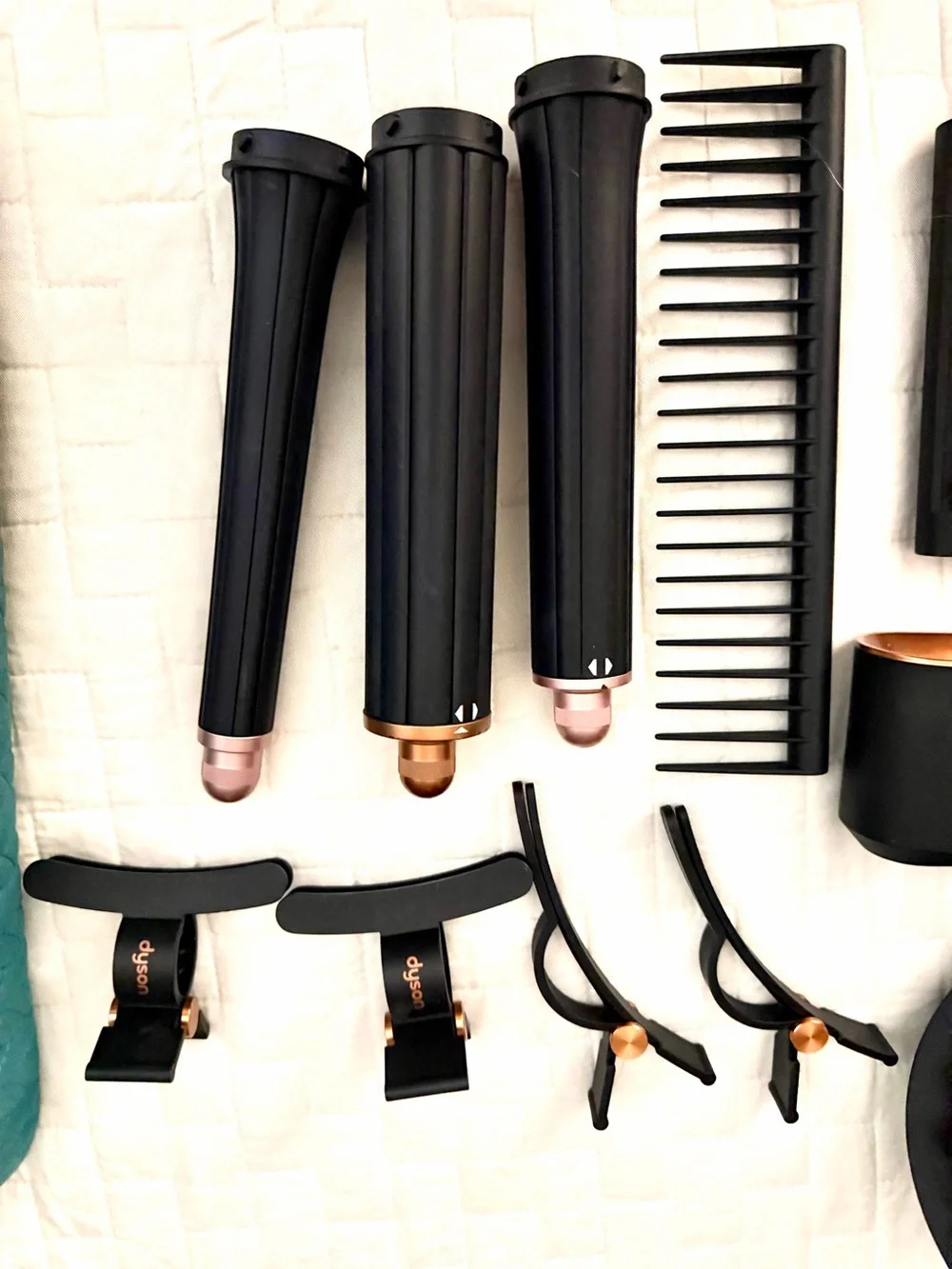 Dyson Styling Set in Silver and Black with Rose Gold Accents