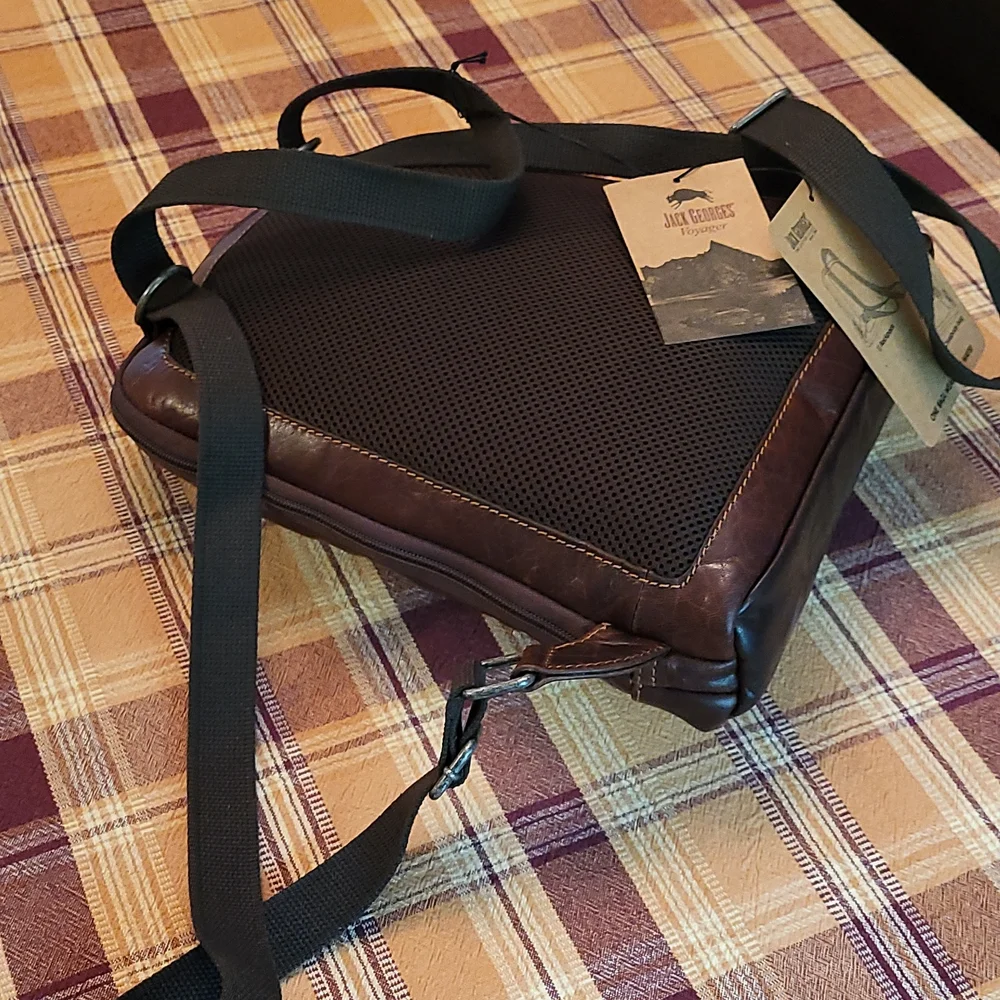 Jack Georges Voyager convertable backpack/crossbody bag,  buffalo leather Nwt