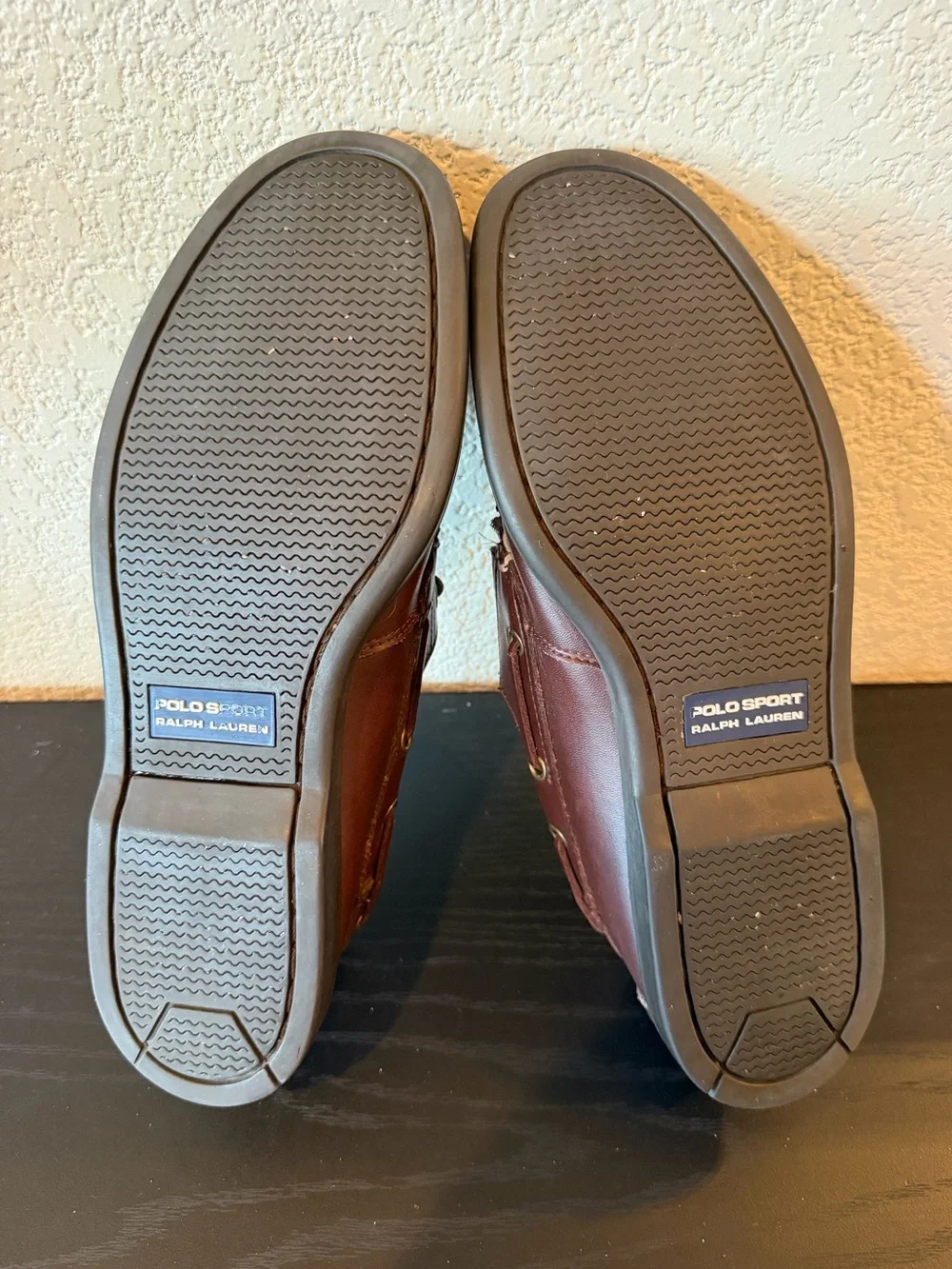 Polo Sport Ralph Lauren Brown Leather Boat Shoes