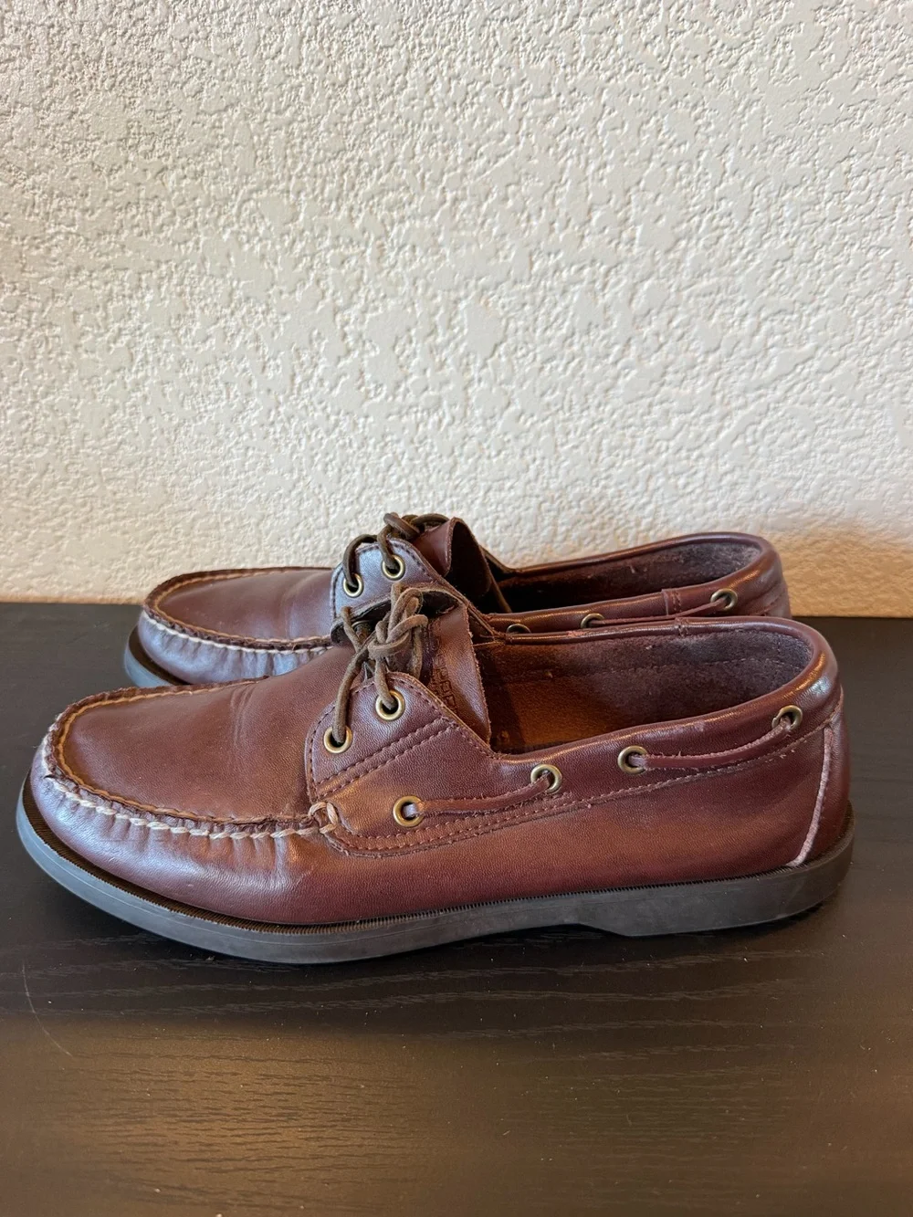 Polo Sport Ralph Lauren Brown Leather Boat Shoes