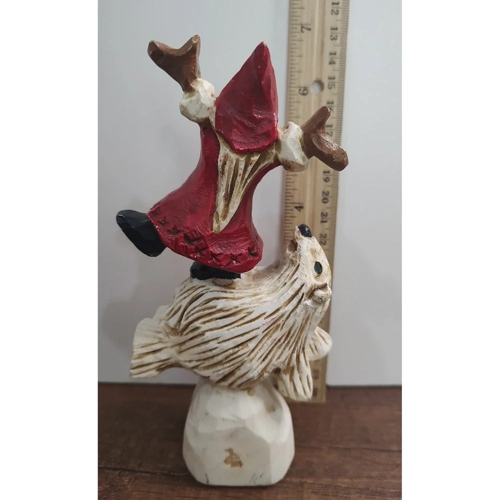 Vintage 1994 David Frykman Collection Oh The Joy Santa Polar Bear Figurine S14