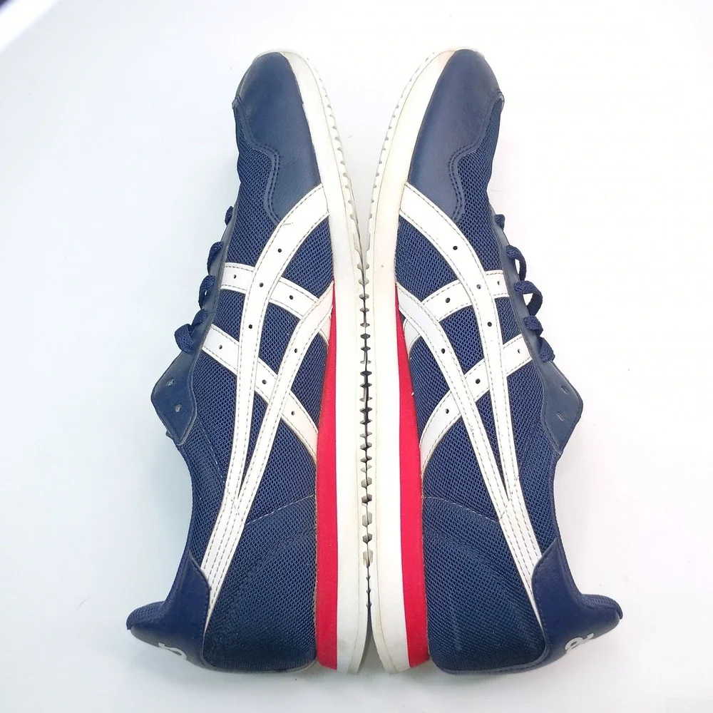 ASICS Tiger Sneakers Men Size 13 Navy Blue Midnight Synthetic Leather Mesh
