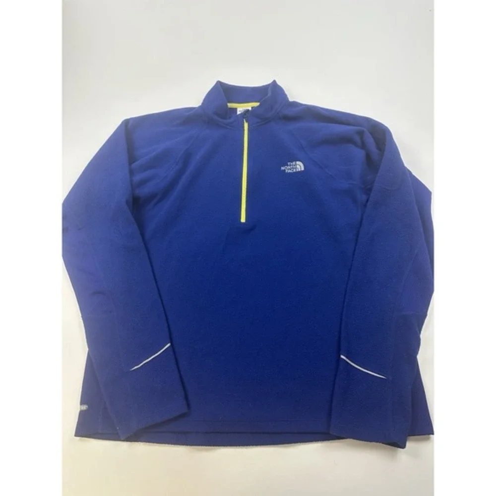 THE NORTH FACE‎ Blue Fleece Vaporwick Quarter Zip Athletic - Size Large