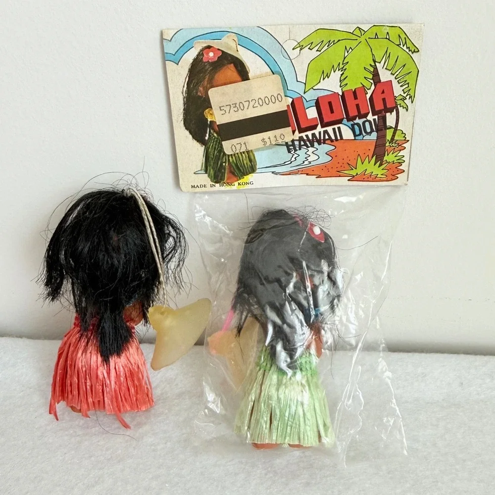 Aloha Hawaii Hula Girl Doll Set Vintage 3.5