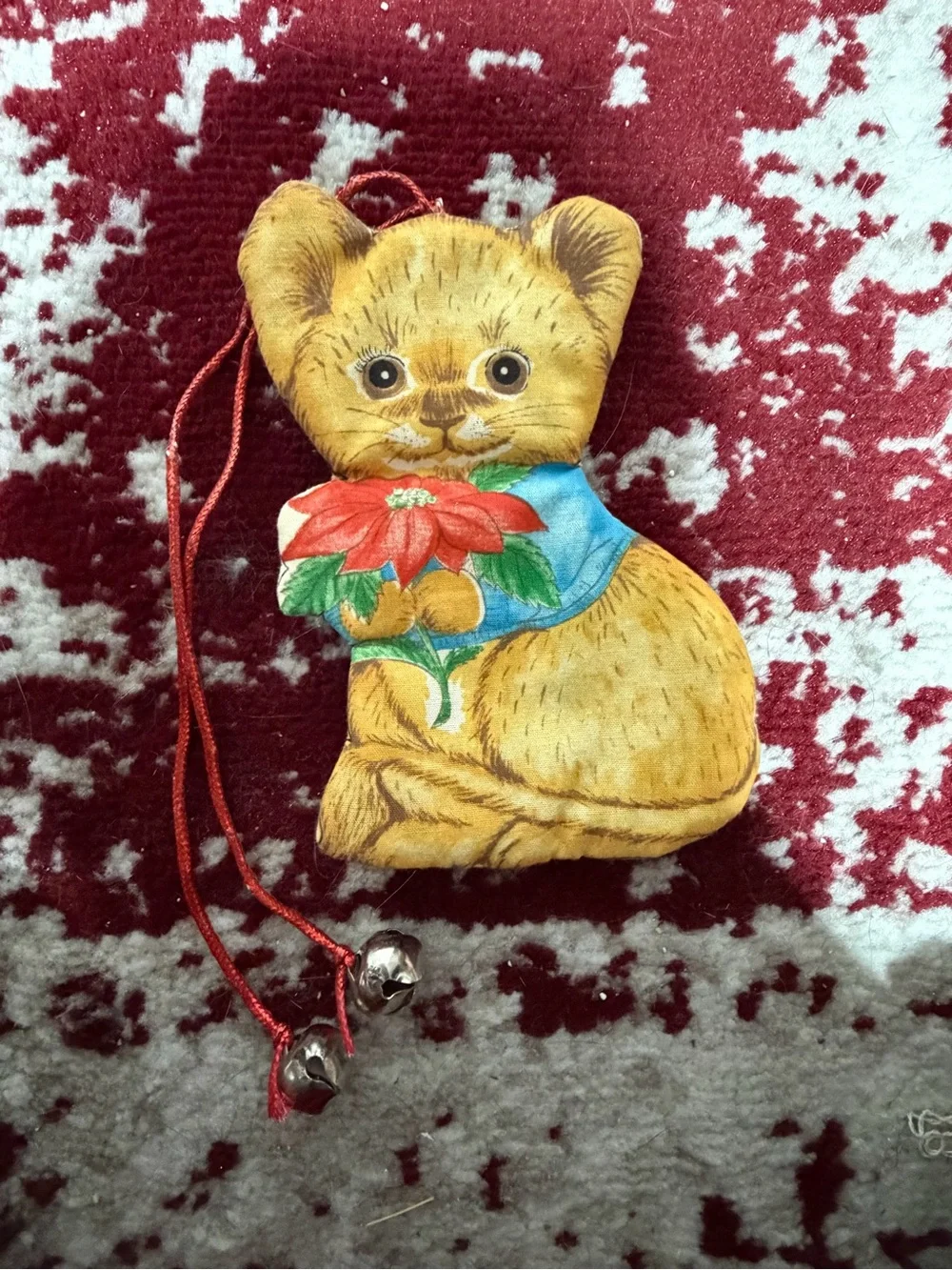Vintage Cat Ornament Pair