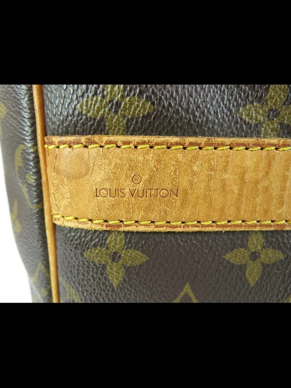 Louis Vuitton Brown Monogram Duffel with Tan Leather Trim