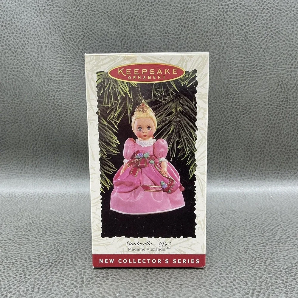 Hallmark Keepsake Cinderella 1995 Ornament Madame Alexander Pink 1996 W Box