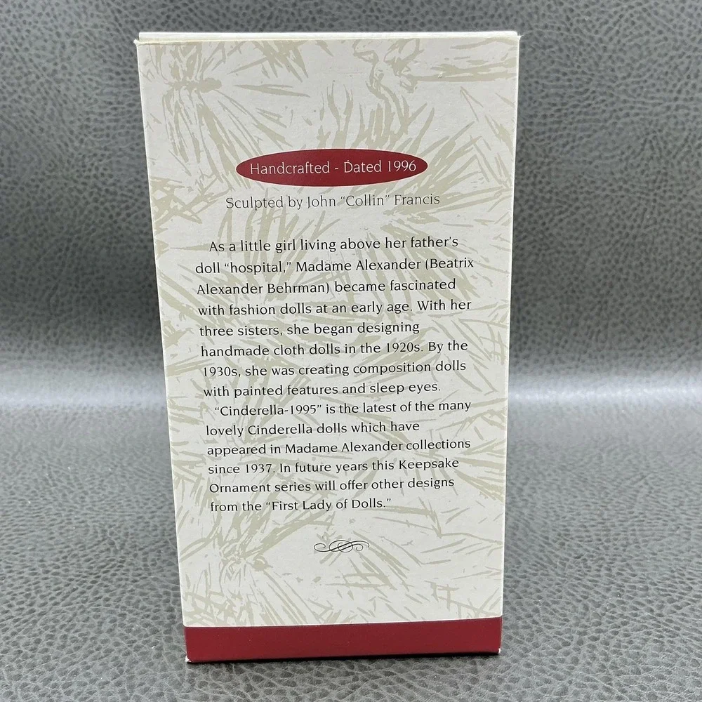 Hallmark Keepsake Cinderella 1995 Ornament Madame Alexander Pink 1996 W Box