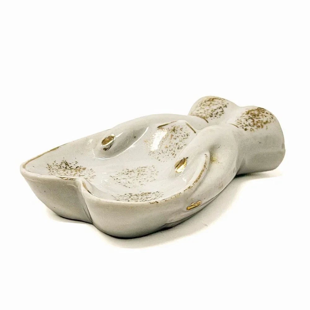 Vintage Japan Lady Hands Ring Dish Ceramic Trinket Tray Jewelry Holder Ashtray