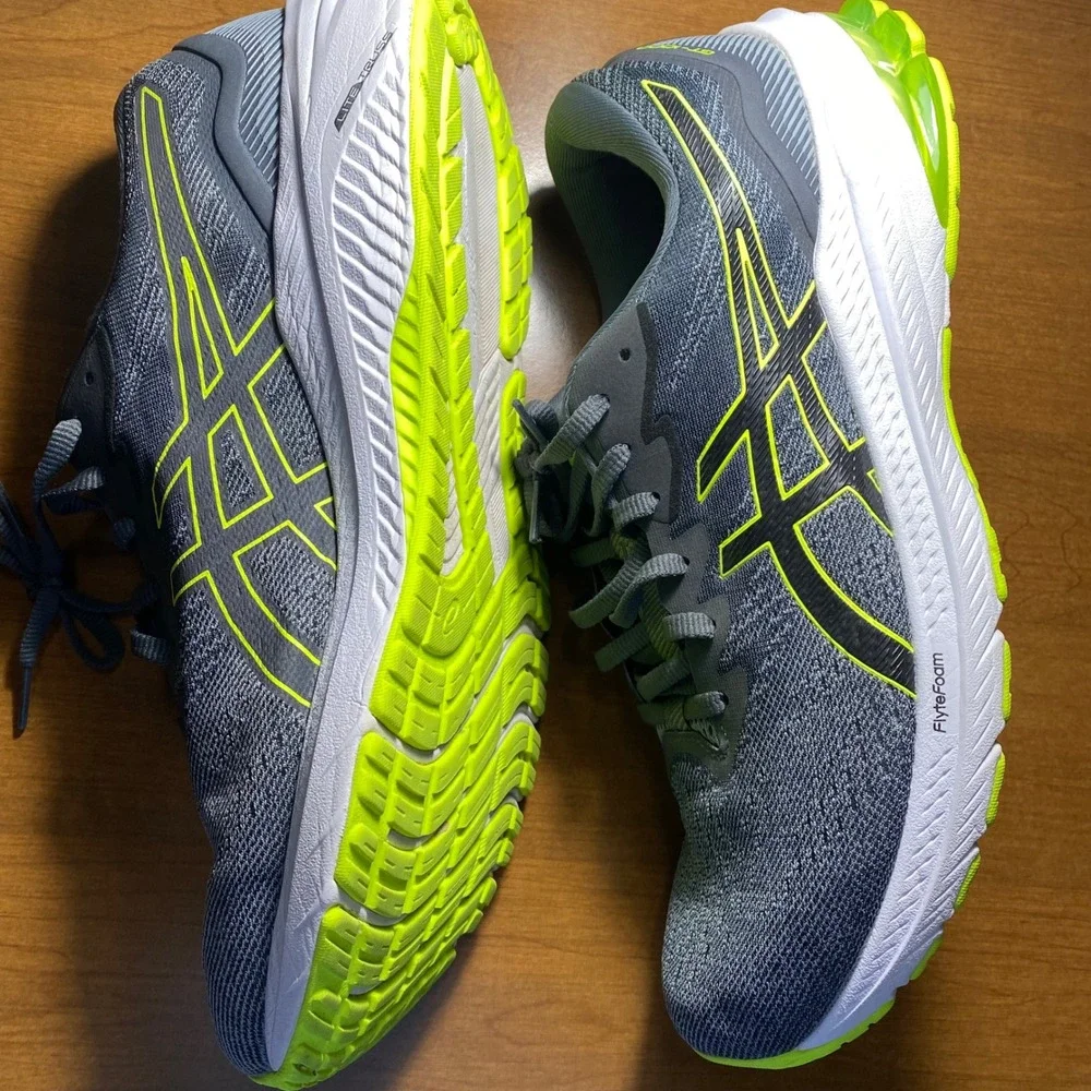 Asics GT-1000 11 Mens Running Shoes Grey Hazard Green 1011B354 Size 12