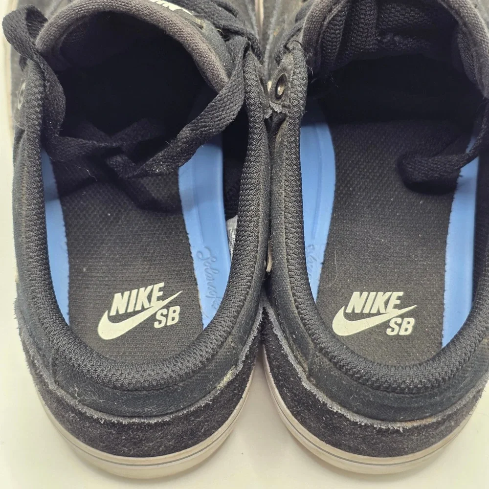 Nike‎ SB Chron 2 Mens Black White Suede Skate Shoes Low Top Sneakers