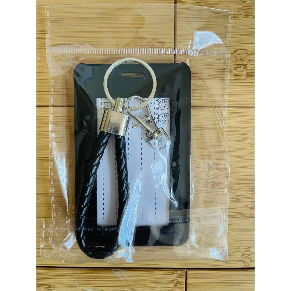 Stussy New York Los Angles Tokyo Black Tag Card Holder Man Gift Key Chains