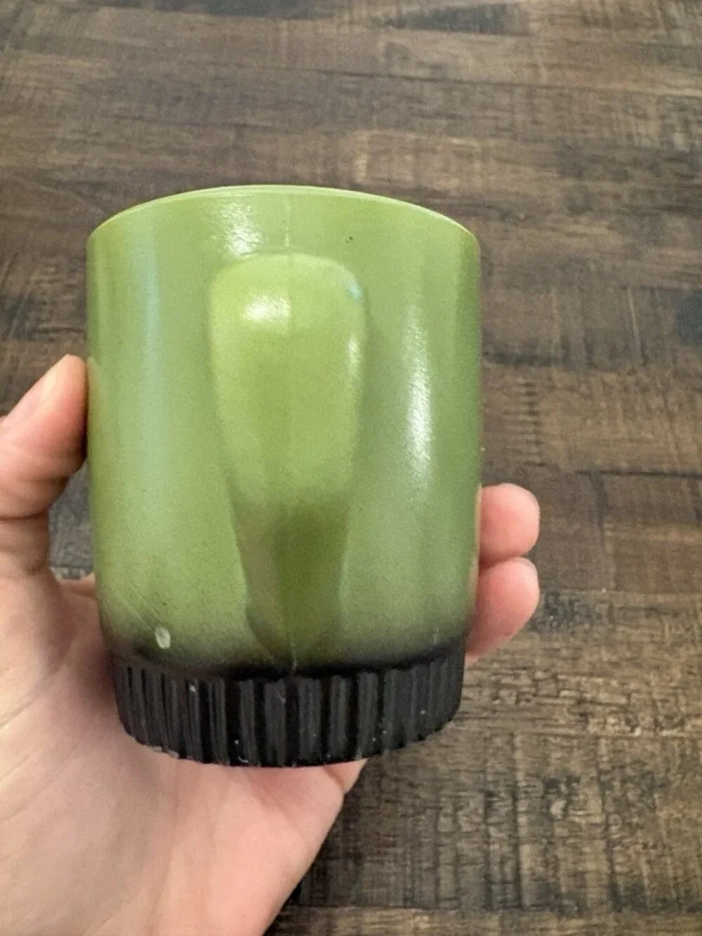 Fire King Avocado Green Coffee Mug Vintage Anchor Hocking