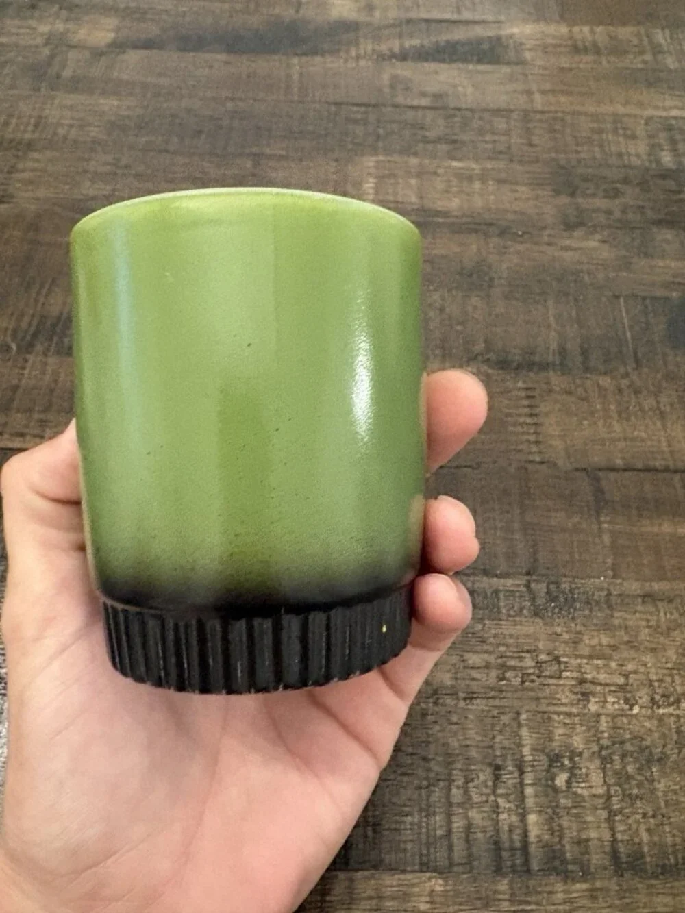 Fire King Avocado Green Coffee Mug Vintage Anchor Hocking
