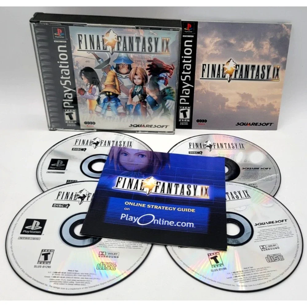 Final Fantasy IX 9 - PlayStation 1 PS1 CIB COMPLETE IN BOX W/ REG BLACK LABEL