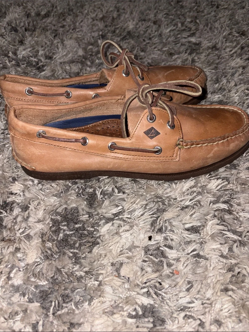 Sperry Authentic Original Brown Leather Moccasin Comfort Boat Shoes Mens 10.5