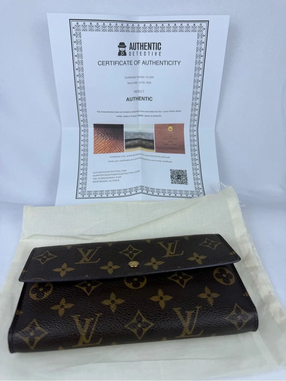 Authentic Louis Vuitton Monogram Long Trifold Wallet