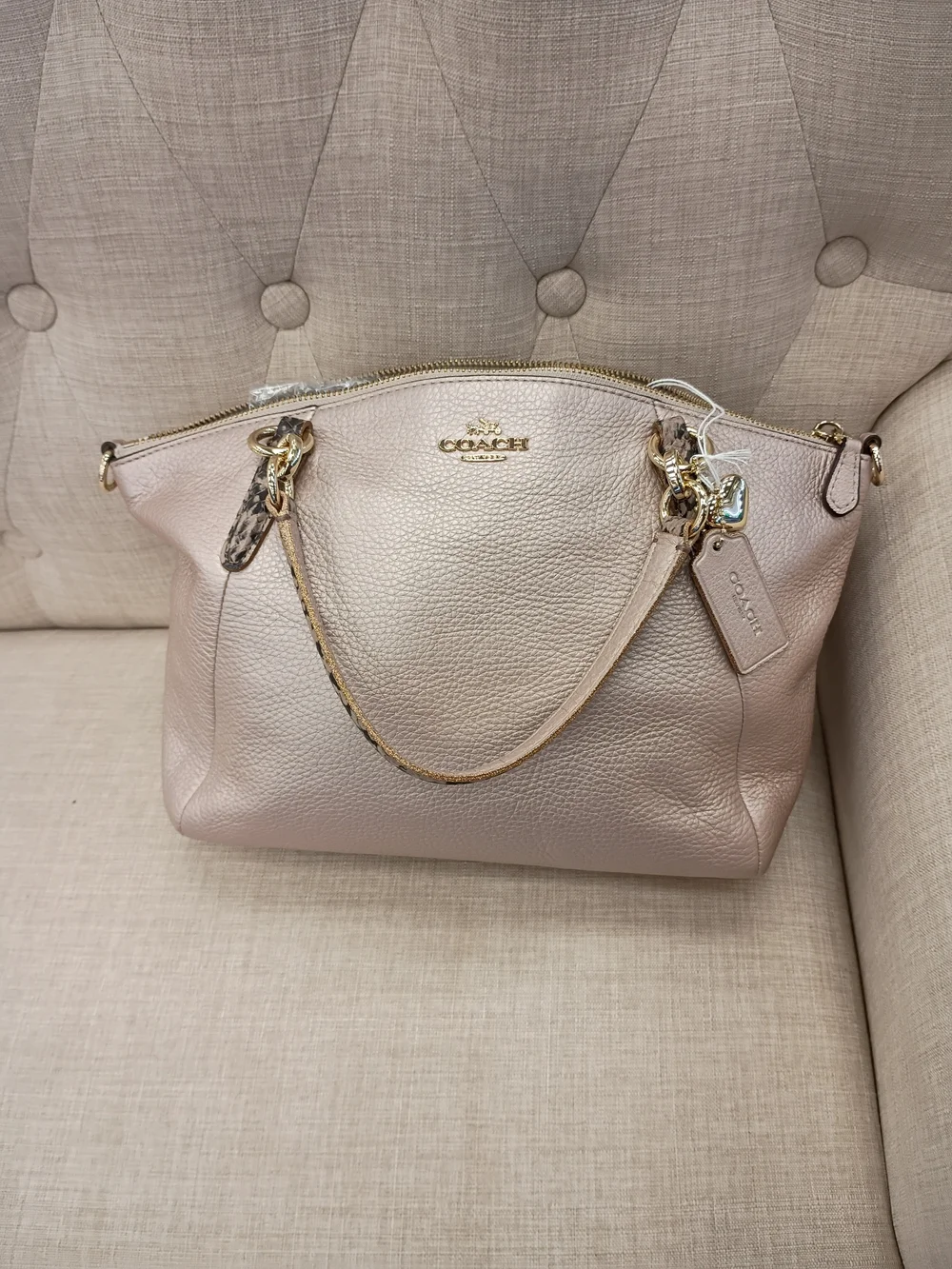 Coach metallic pale