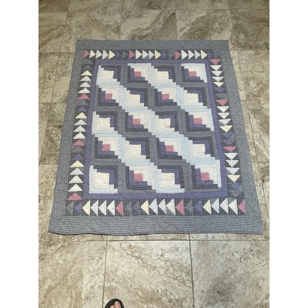 Vintage Quilt Log Cabin Pattern 59