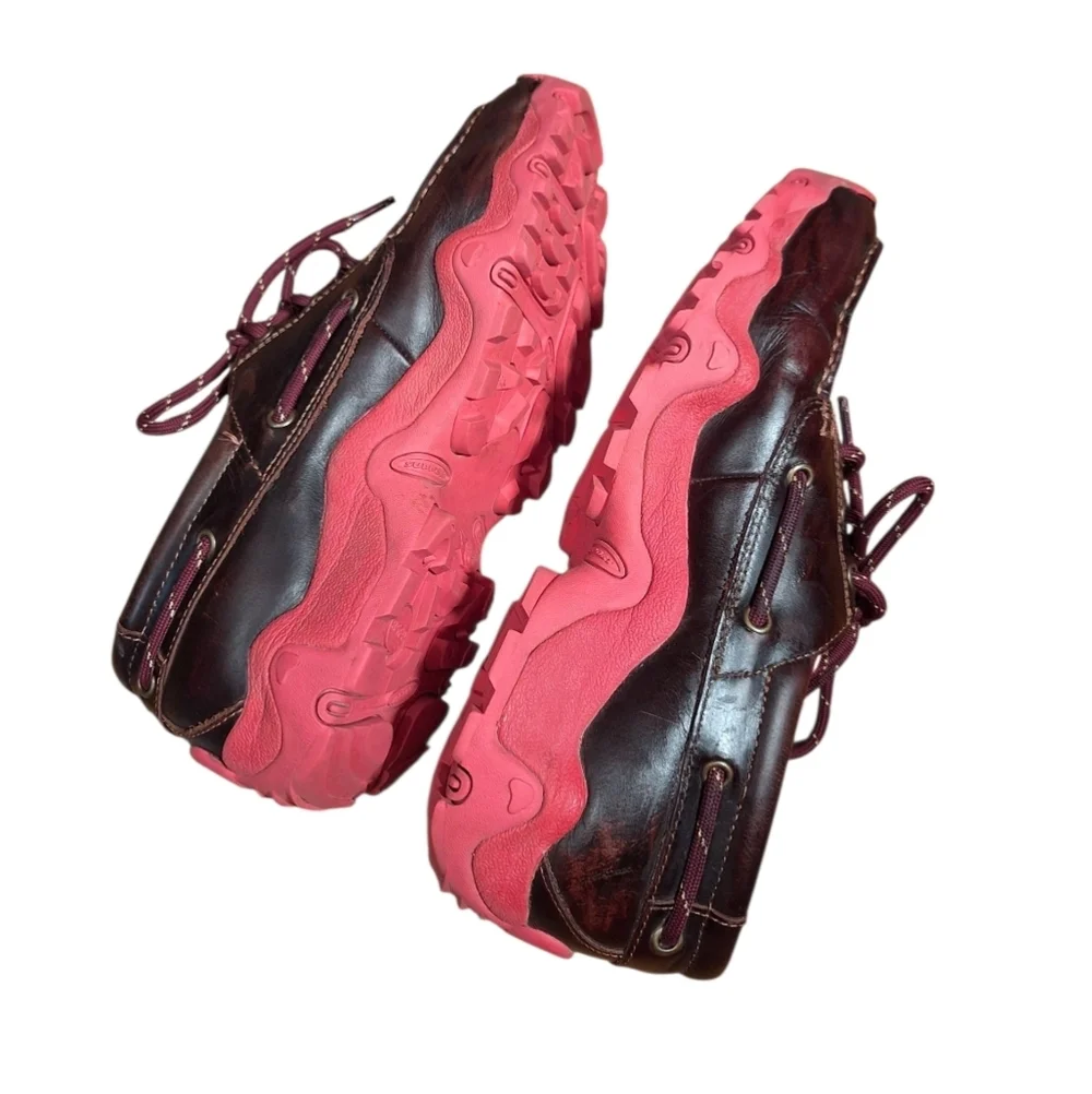 Timberland PRO Men’s Brown PINK  Boat Shoes Size 9 READ AD Old Money Preppy