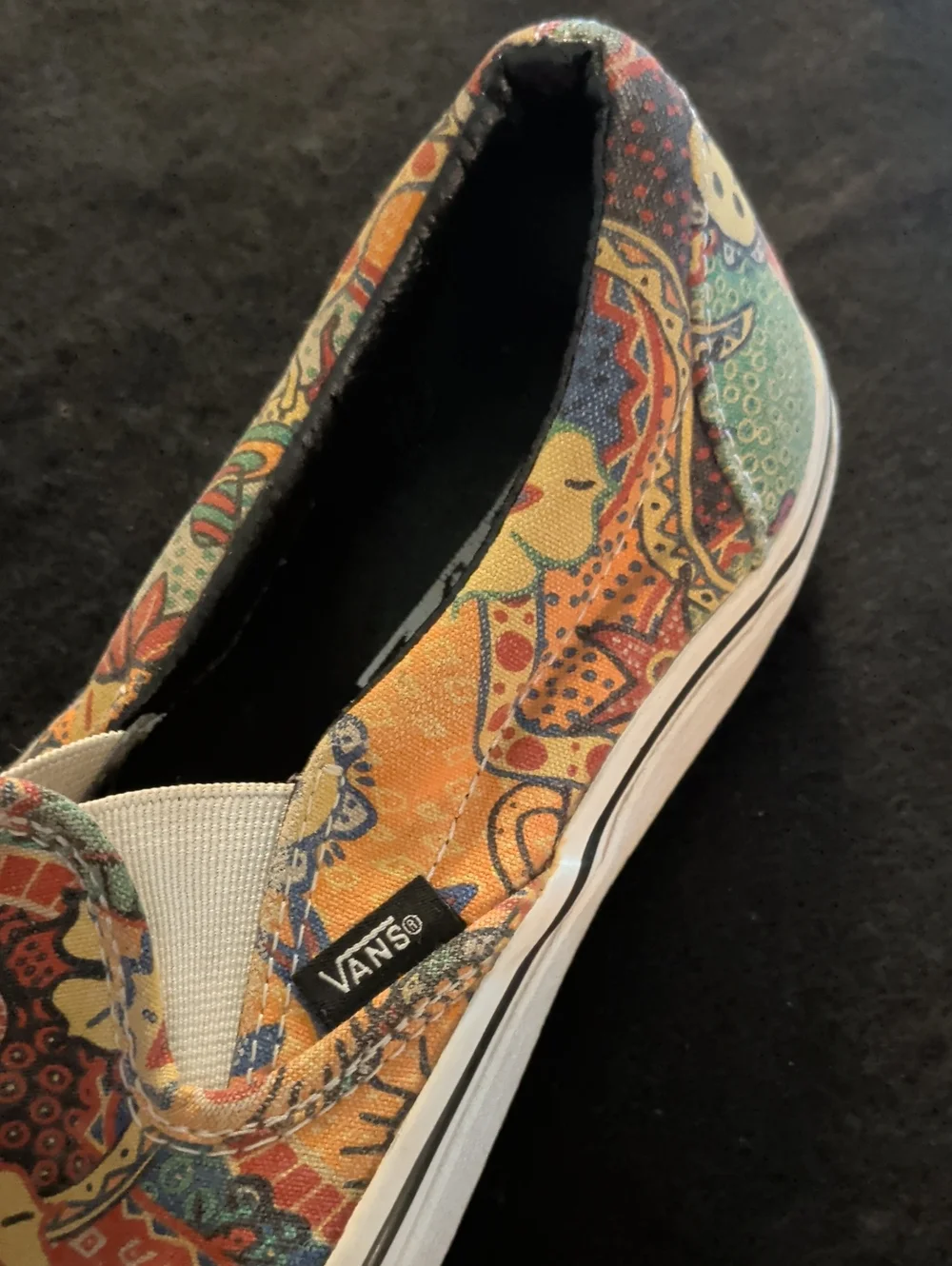 Vans Slip-On Sneakers with Multicolor Paisley Print