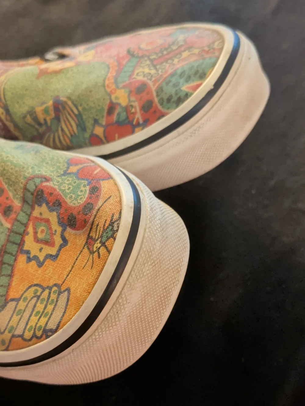 Vans Slip-On Sneakers with Multicolor Paisley Print