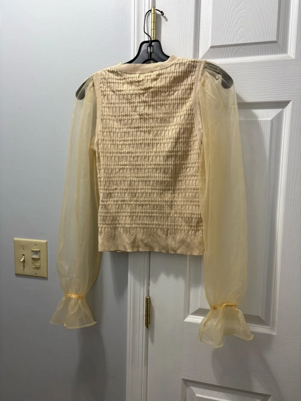Anthropologie cream neck
