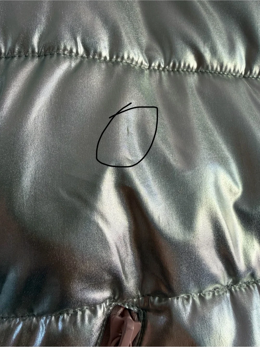 Stella McCartney Kids Metallic Puffer Coat 10y