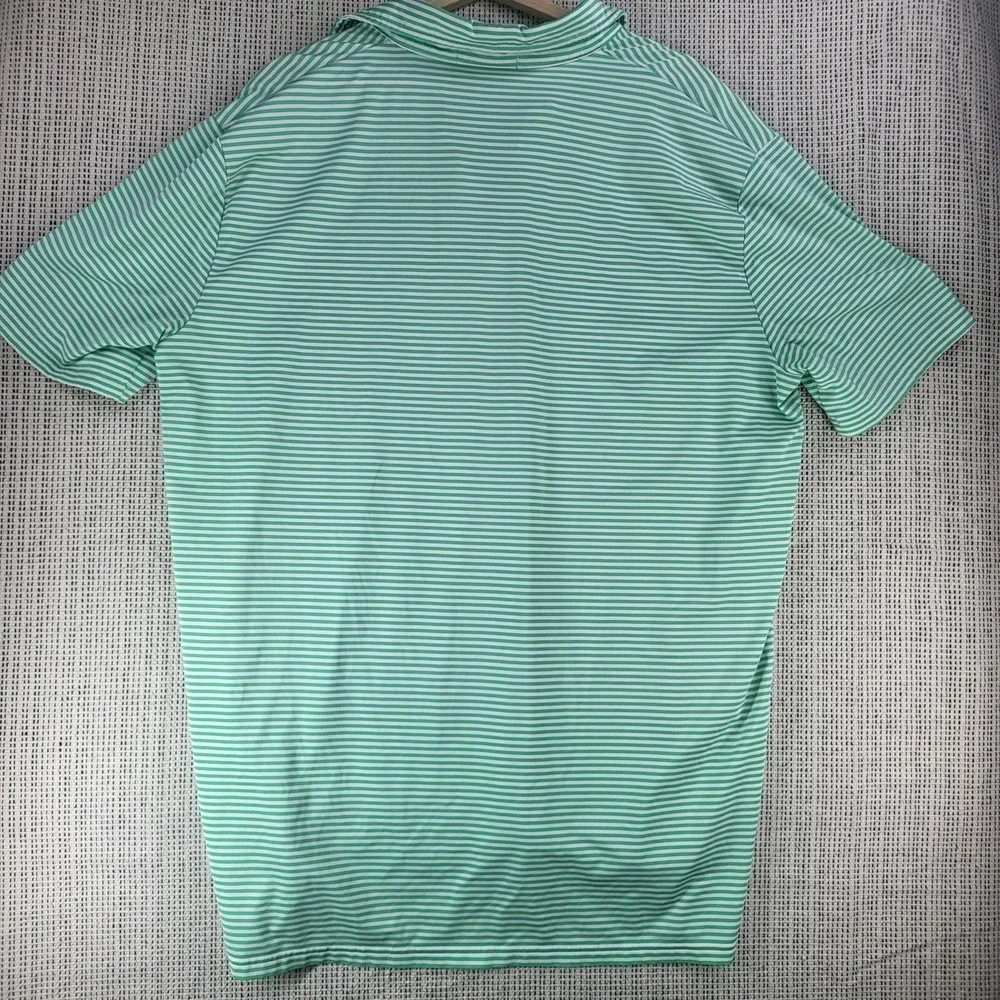 RLX Ralph Lauren Polo Shirt Mens XL Green Striped Karsten Creek Golf Performance