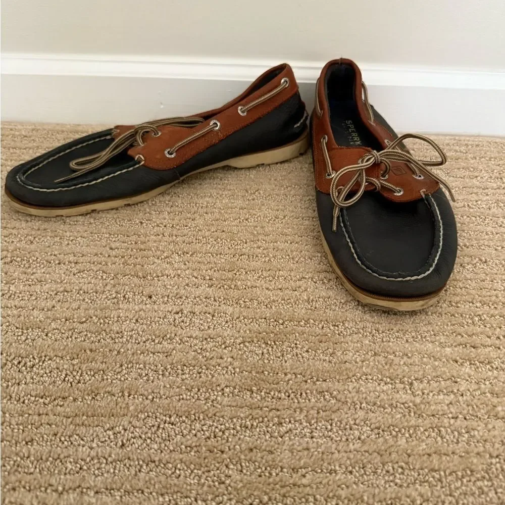 Sperry Men's Brown and Black Boat Shoes
