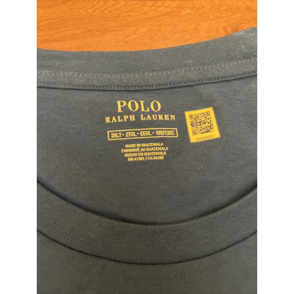 Polo Ralph Lauren Men's Graphic Logo Short Sleeve T-Shirt Men's 2XLT NWT Blue