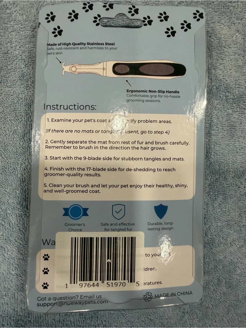 Furever Brush professional blue