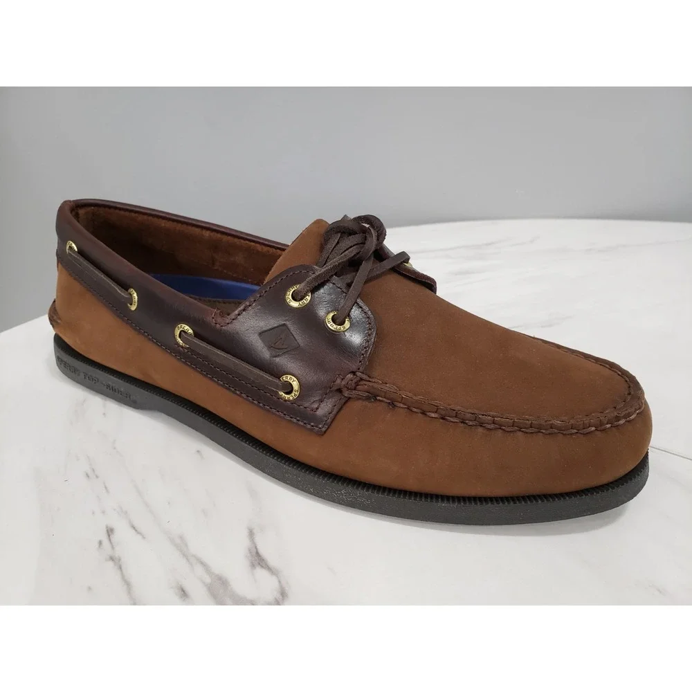 NEW NO BOX - Sperry A/O 2 Eye Brown‎ Buck Boat Shoe Men's US 11.5 Suede Loafers