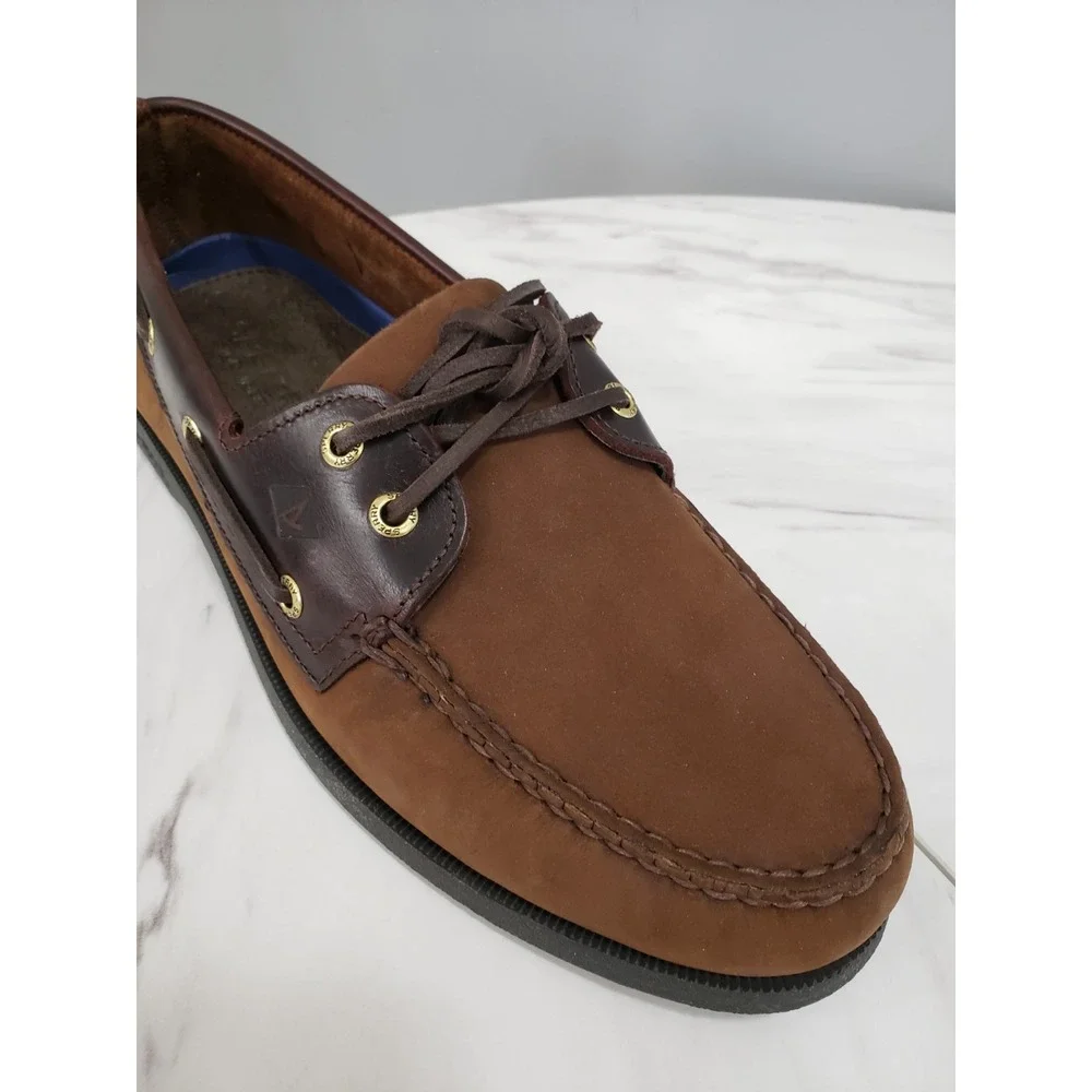 NEW NO BOX - Sperry A/O 2 Eye Brown‎ Buck Boat Shoe Men's US 11.5 Suede Loafers